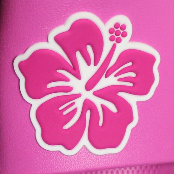 No Boundaries NWT Size 10 Women's Slip On Lightweight Pink Flower Slide Sandals - Picture 7 of 14